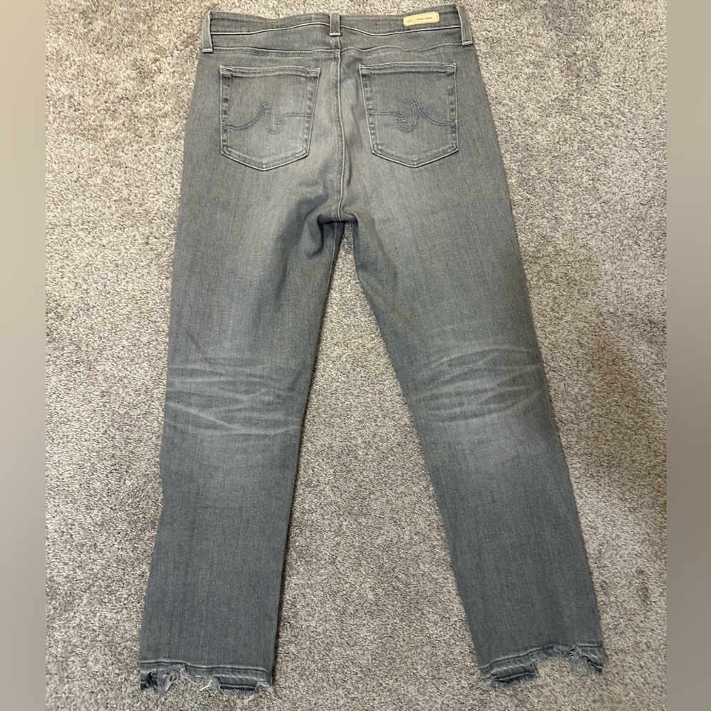 AG Adriano Goldschmied Jeans Womens 31R Gray Mari Crop High Rise Straight - Picture 6 of 6